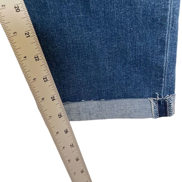 PAIGE Women's Brigitte with Raw Hem Cuff Mid Rise Straight Leg in Antwerp 27 NWT - Picture 8 of 12